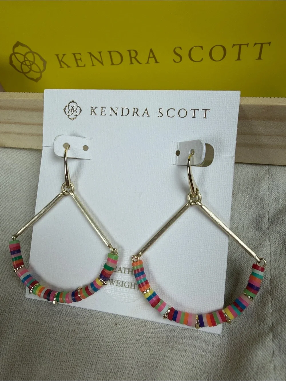 Kendra Scott Multicolor Beaded Gold-Tone Hoop Earrings